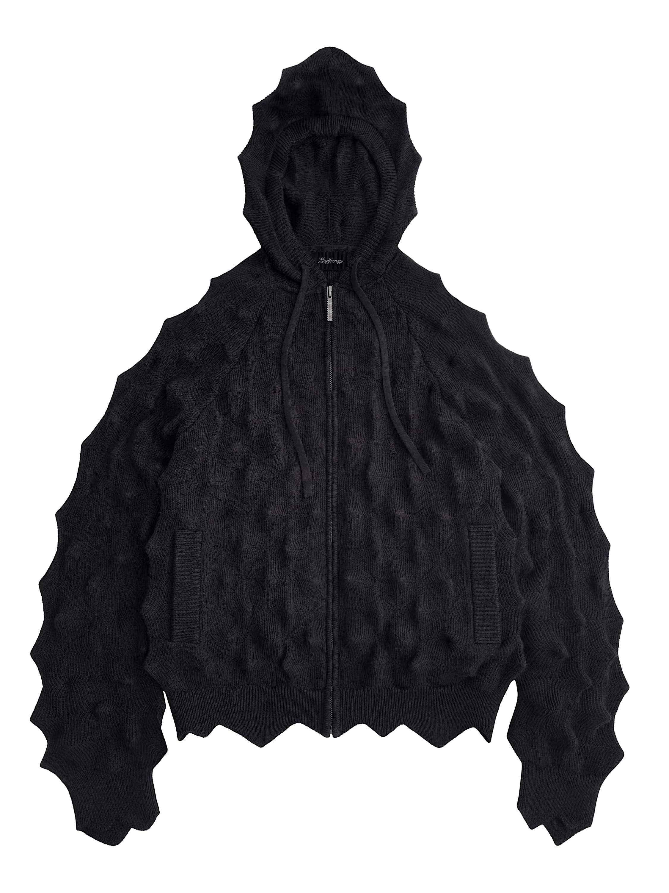SPIKED Zip-Up Hoodie [black] – MADFRENZY