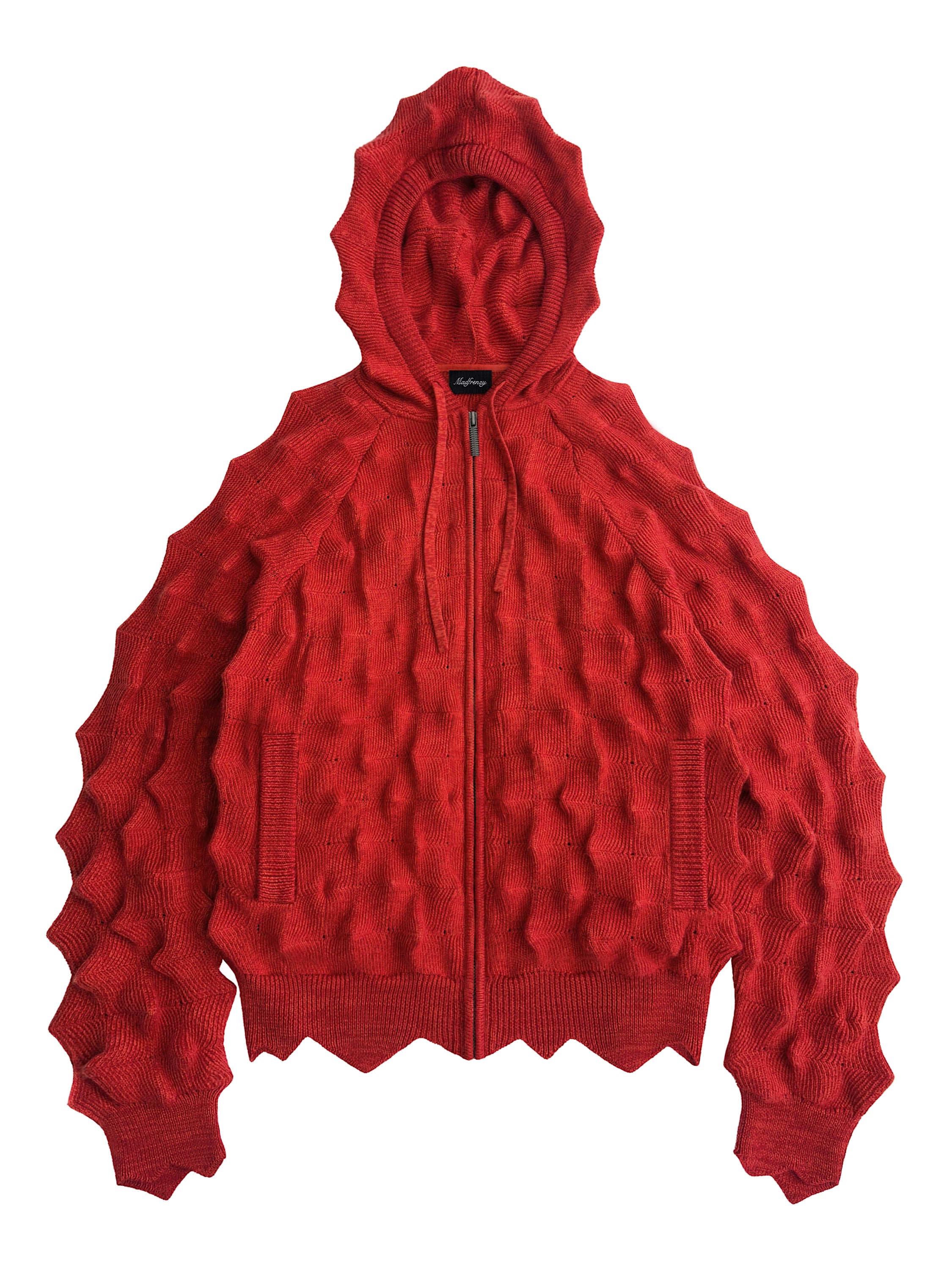 SPIKED Zip-Up Hoodie [red] – MADFRENZY