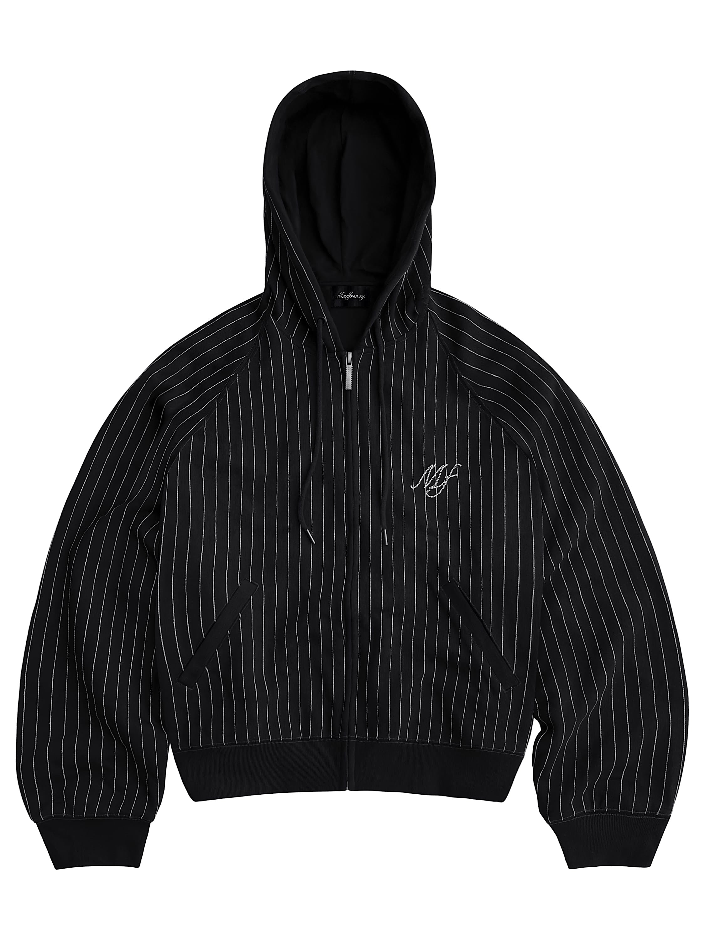 STRIPED Zip-Up Hoodie