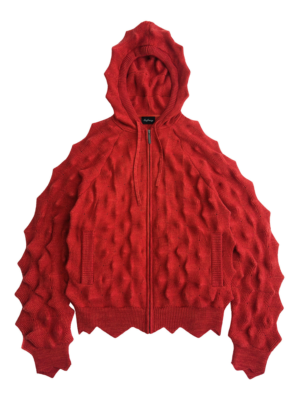SPIKED Zip-Up Hoodie [red]