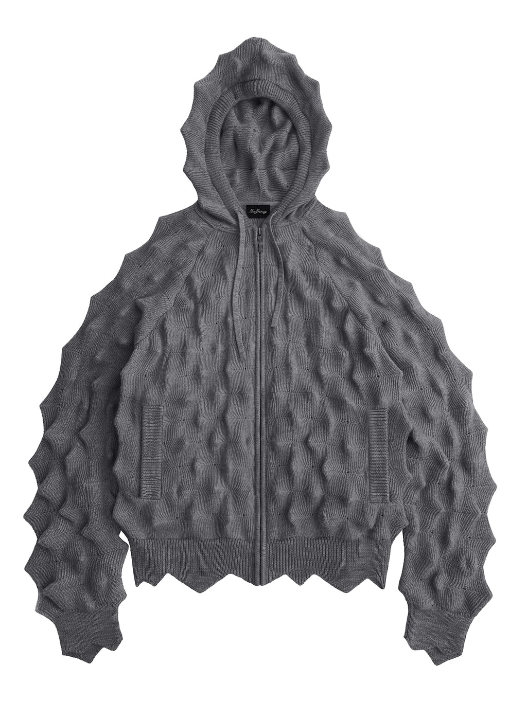 SPIKED Zip-Up Hoodie [grey]