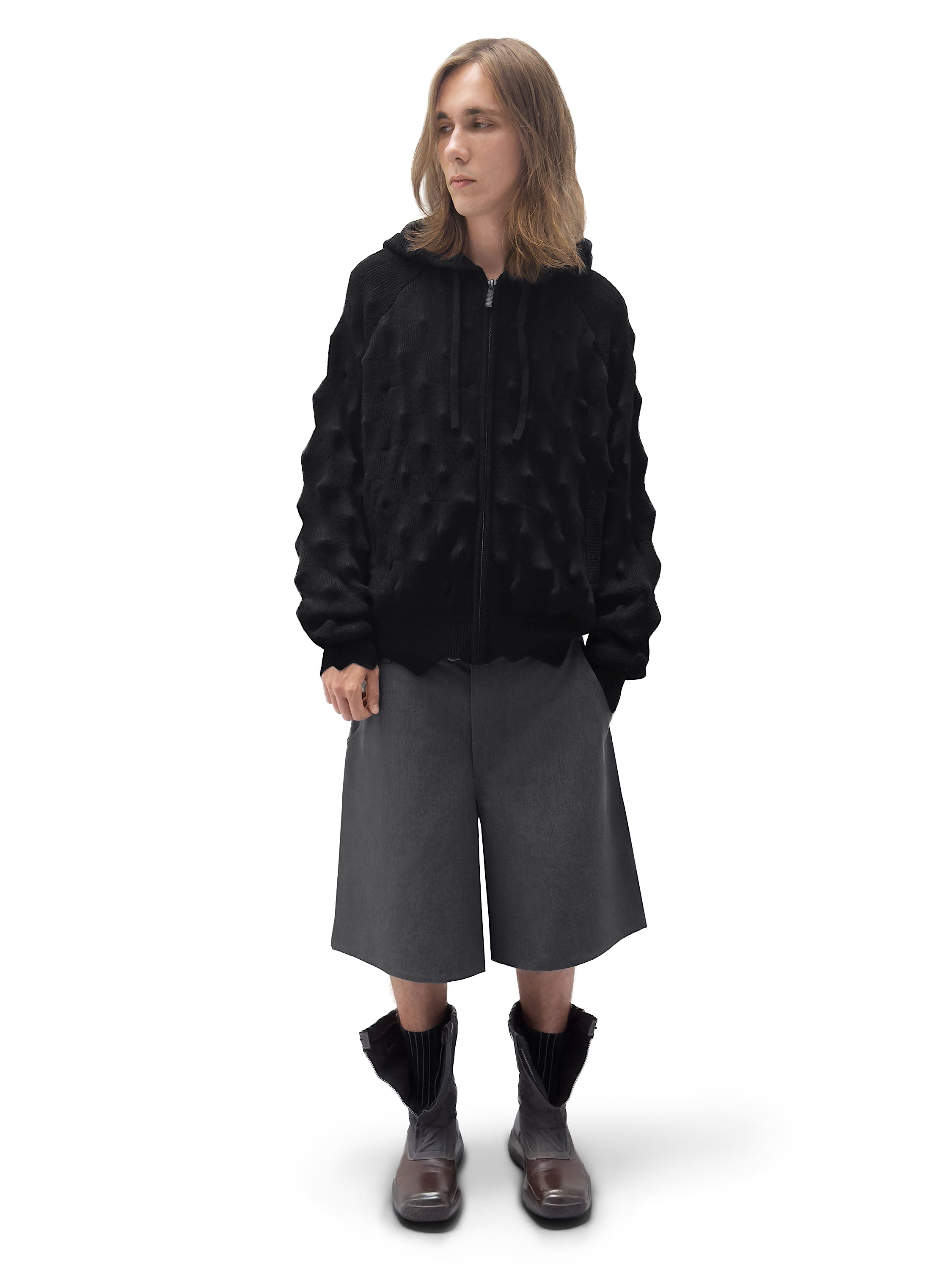 SPIKED Zip-Up Hoodie [black] – MADFRENZY