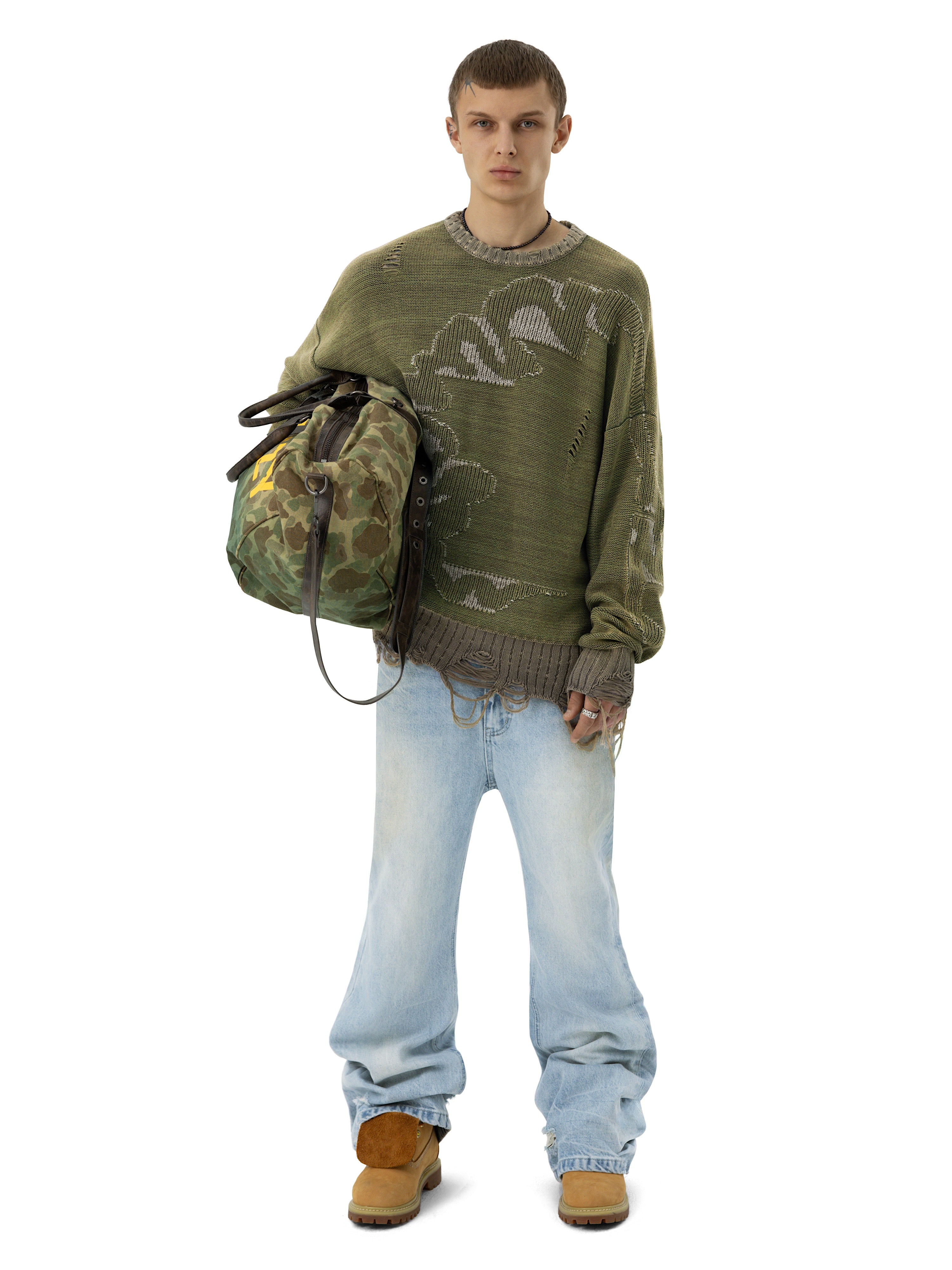 CORTEX Grunge Sweater [khaki] – MADFRENZY