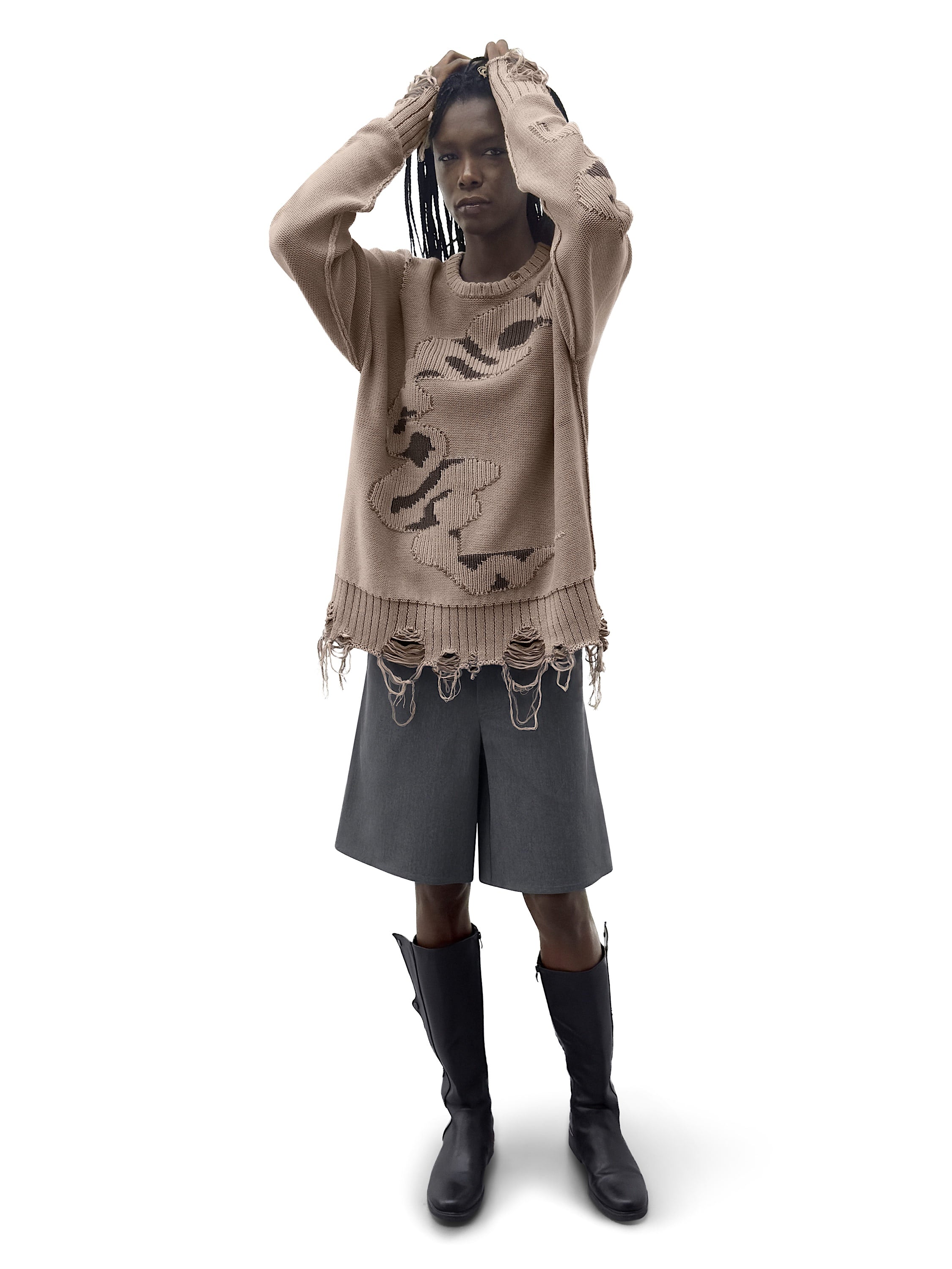 CORTEX Grunge Sweater [sand] – MADFRENZY
