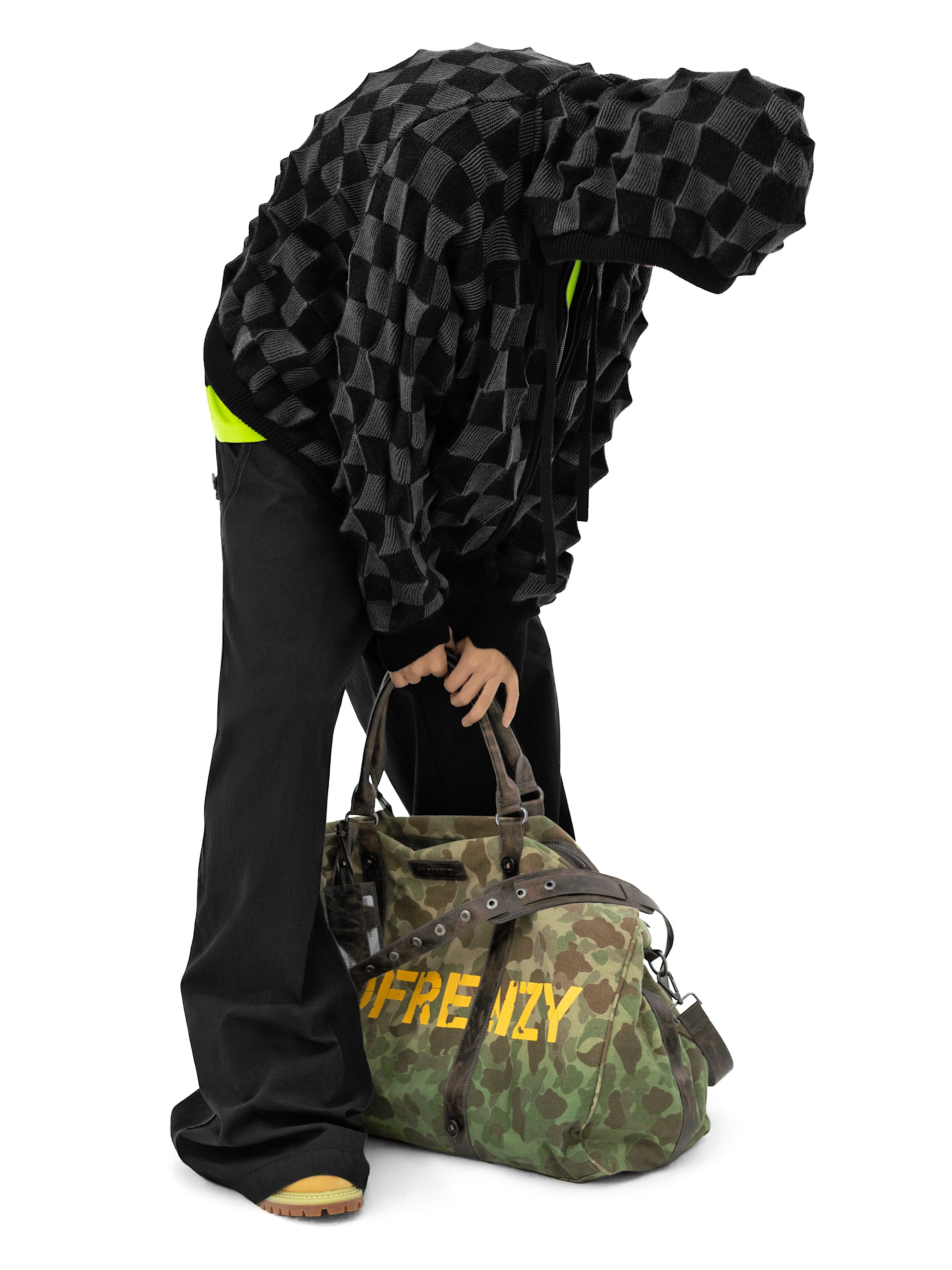 SPIKED Zip-Up Hoodie [сhess] – MADFRENZY