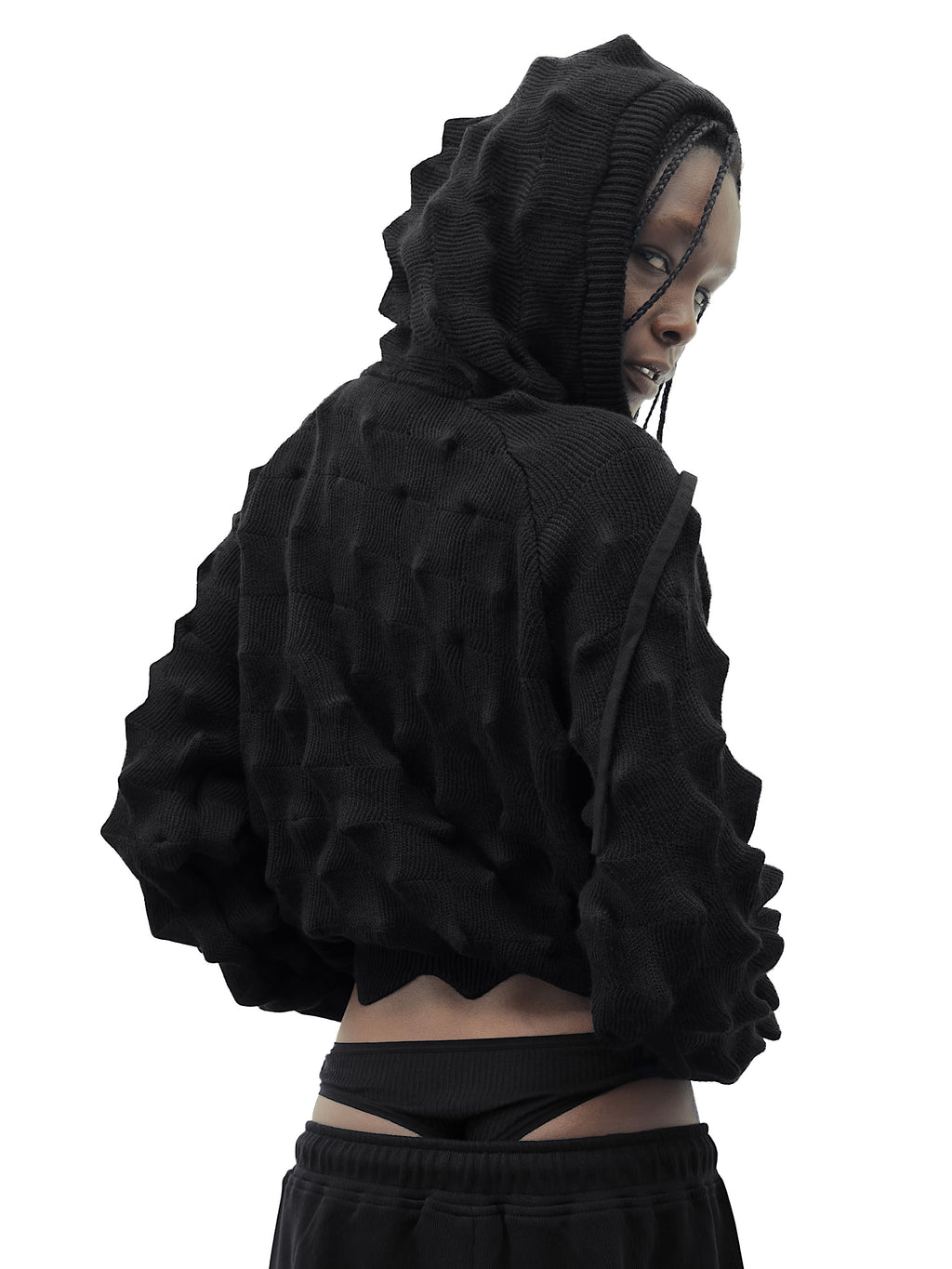 SPIKED Zip-Up Hoodie [black]