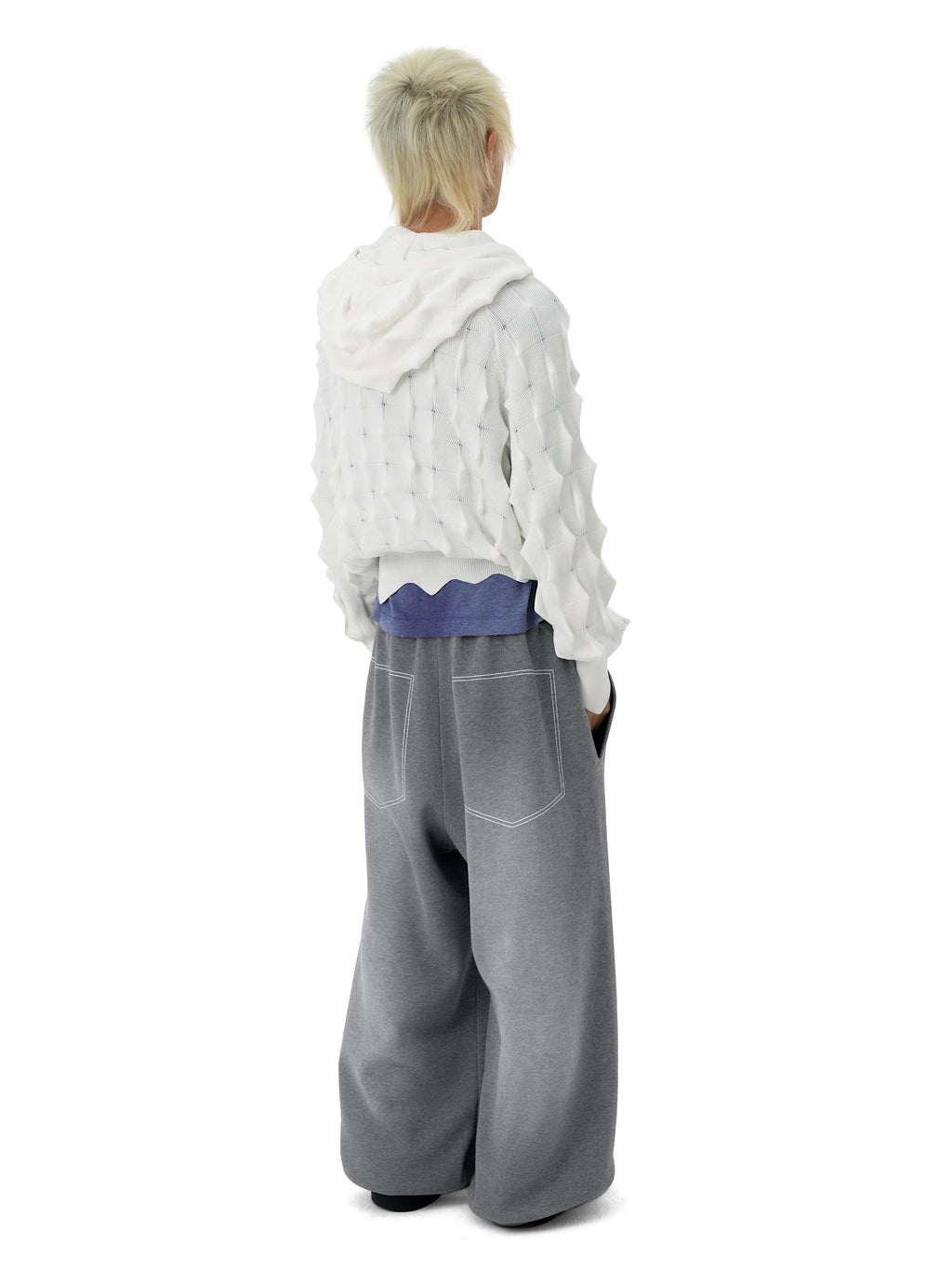 SPIKED Slim Zip-Up Hoodie [white]