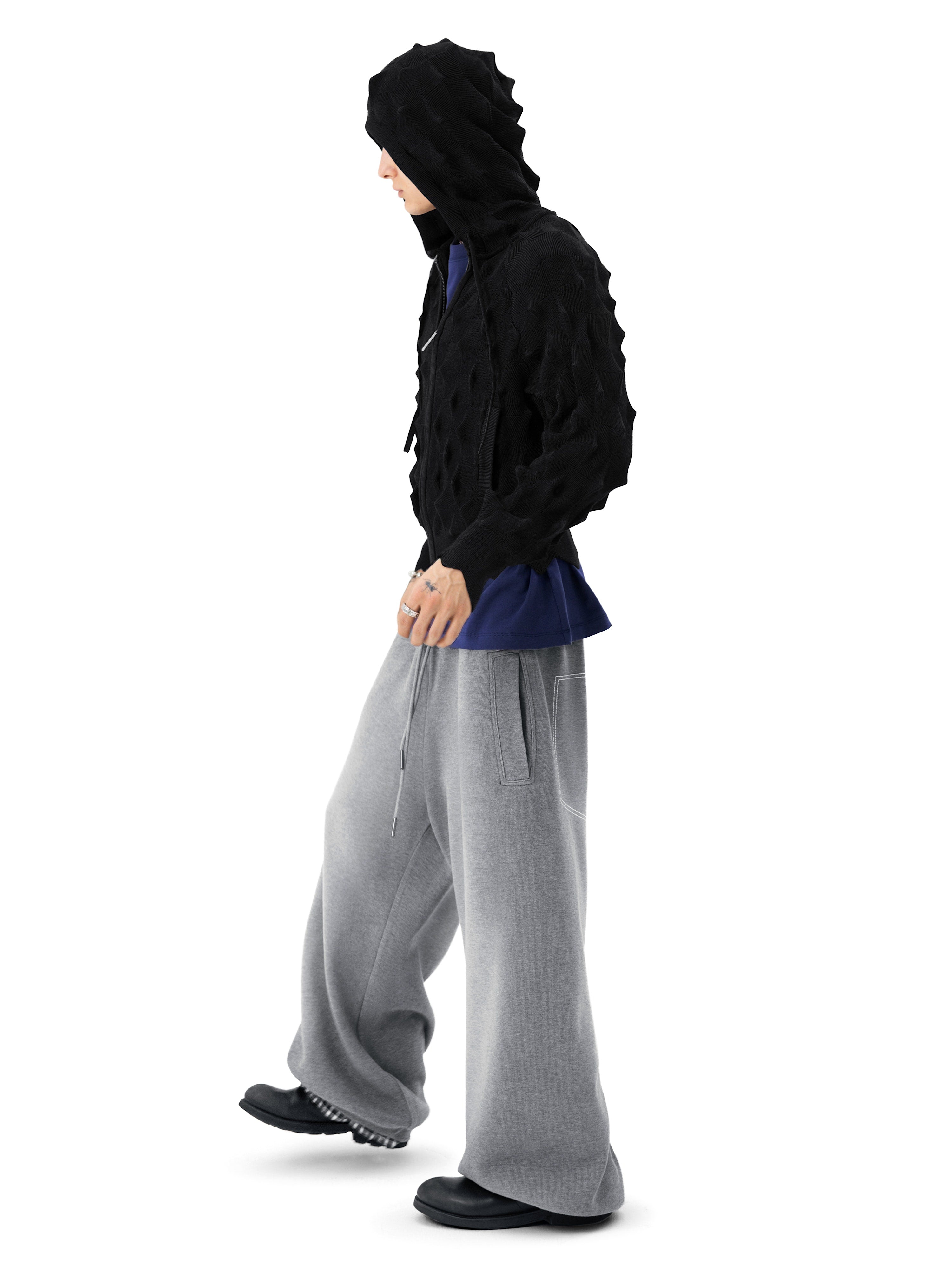トップス MADFRENZY Spiked Slim Zip-Up Hoodie S SPIKED Slim Zip-Up Hoodie [black] – MADFRENZY