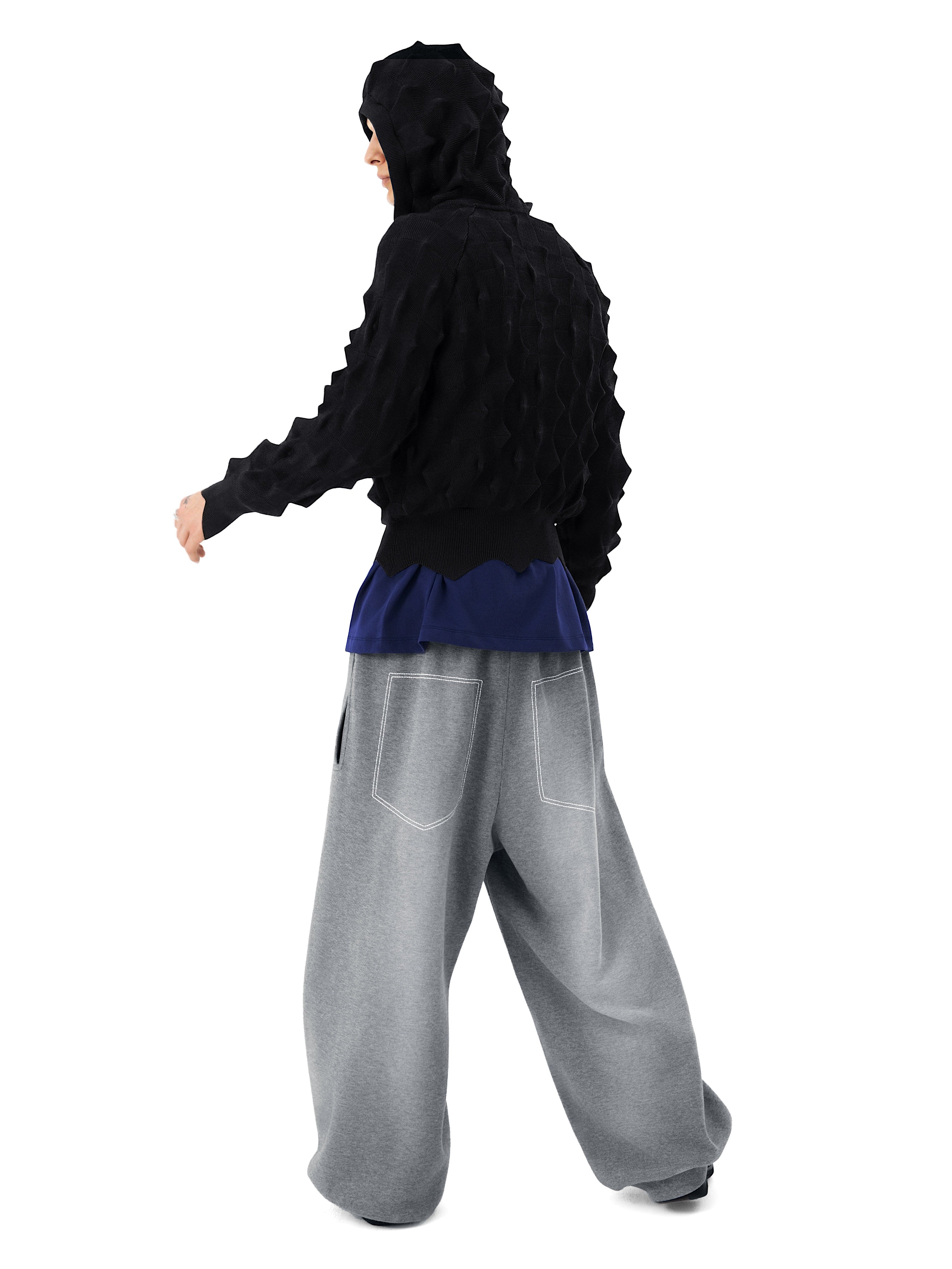 SPIKED Slim Zip-Up Hoodie [black] – MADFRENZY